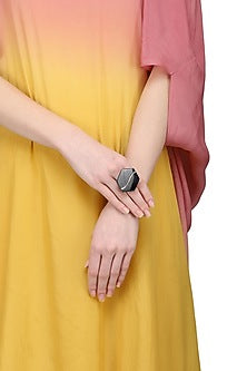 Gunmetal Plated Black Onyx Ring