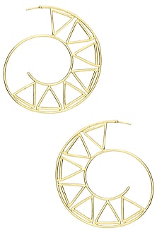 Gold Plated Triangle Hoop Earrings