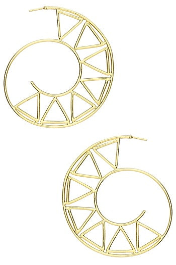Gold Plated Triangle Hoop Earrings