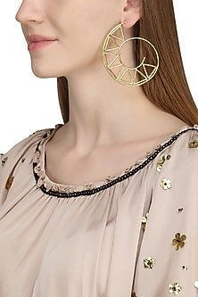 Gold Plated Triangle Hoop Earrings