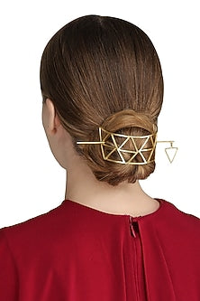 Gold Plated Geometrical Hair Pin
