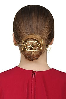 Gold Plated Geometrical Hair Pin