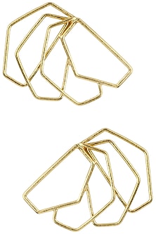 Gold Plated Geometric Roulade Earrings