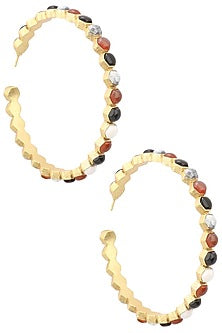 Gold Finish Insectopedia Hoops Earrings