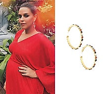 Gold Finish Insectopedia Hoops Earrings