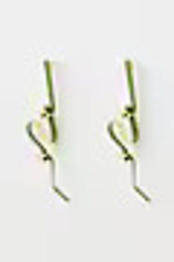 Gold Micro Plated Green Enameled Earrings