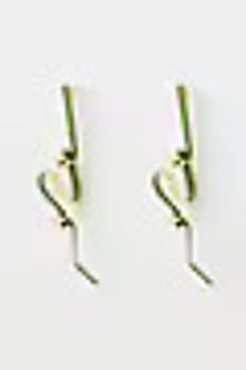 Gold Micro Plated Green Enameled Earrings