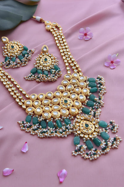 Kundan Embellished Necklace Set 