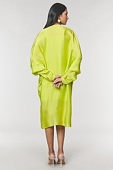 Neon Ring Scalloped Detailed Kaftan Ring Dress