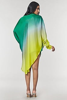Green Ombre Printed Ring Dress