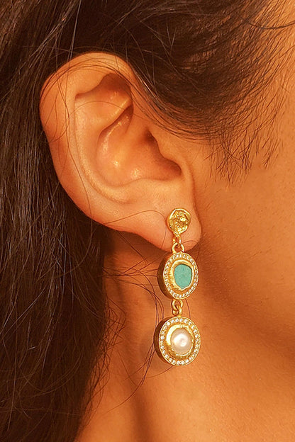 Tiered Studded Danglers 