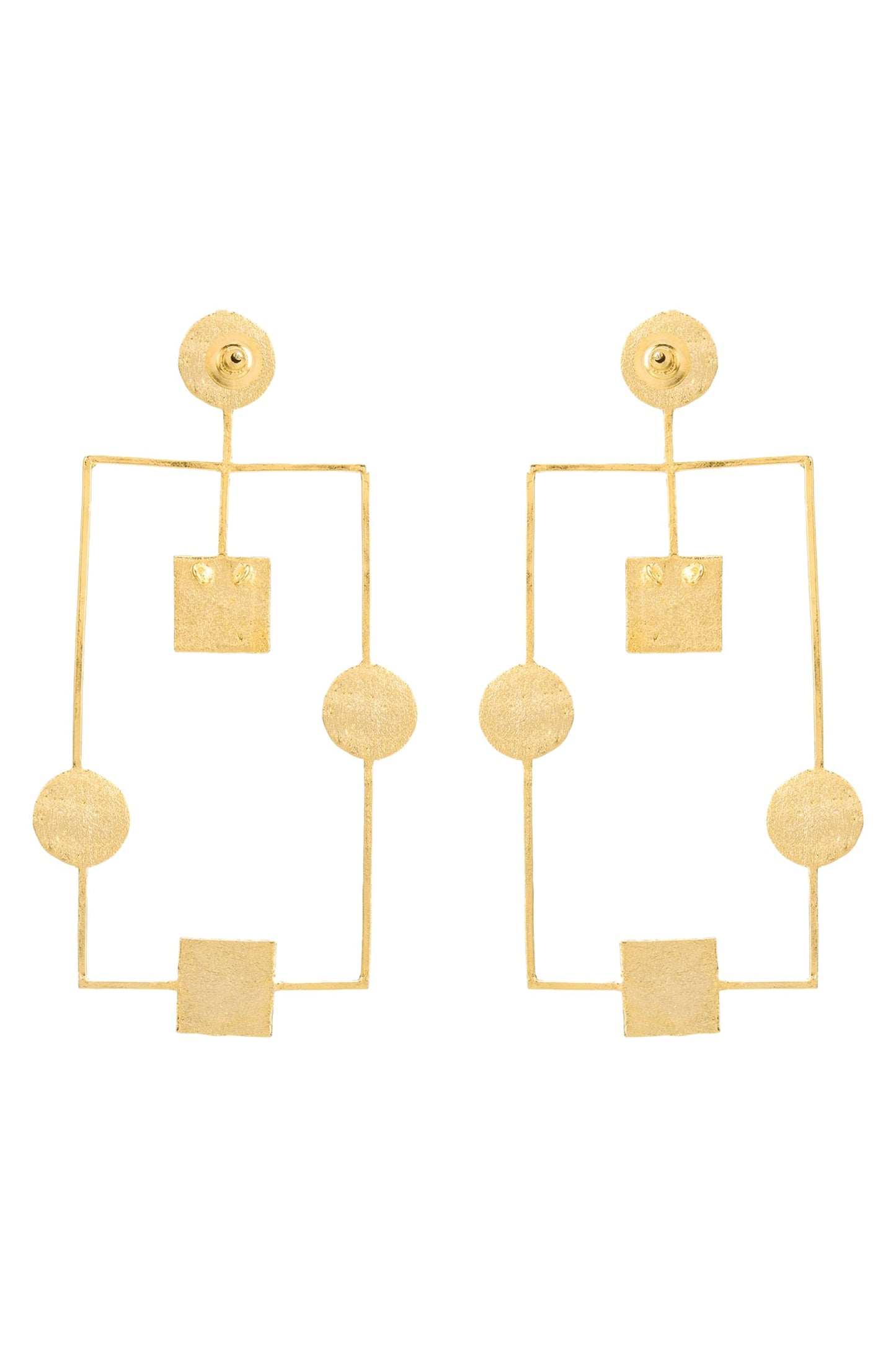 Geometric Hammered Earrings 