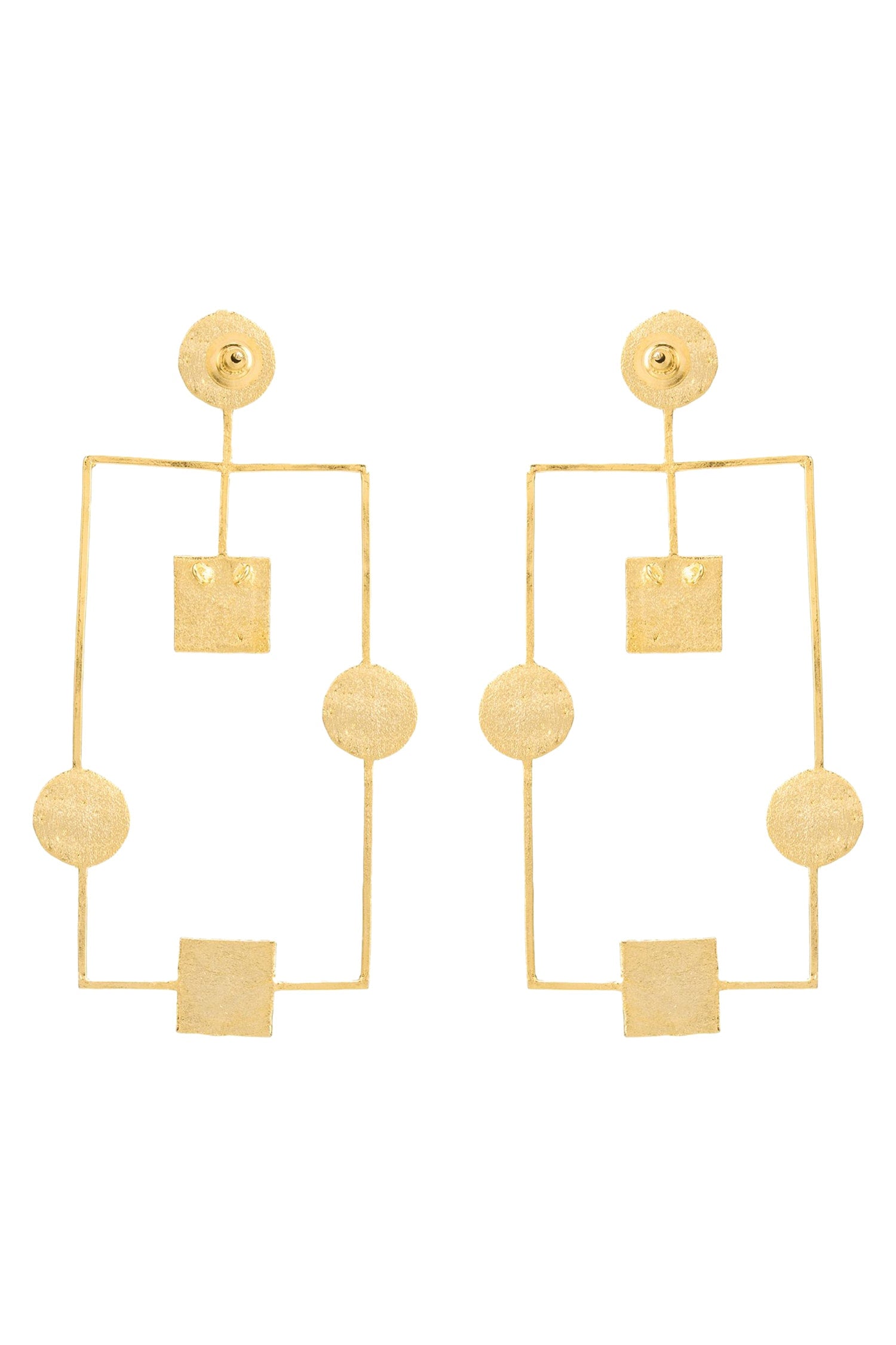 Geometric Hammered Earrings 