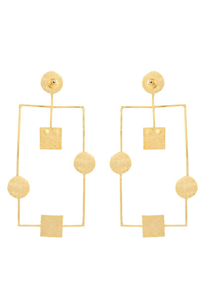 Geometric Hammered Earrings 