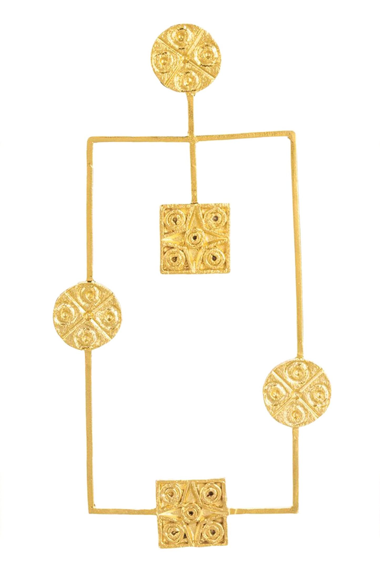 Geometric Hammered Earrings 