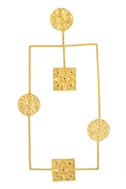 Geometric Hammered Earrings 