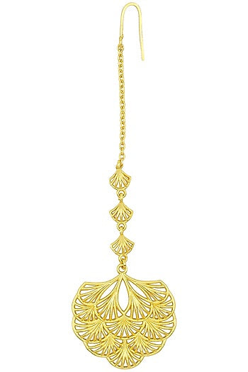 Gold Plated Multi-Layer Petal Maang Tikka