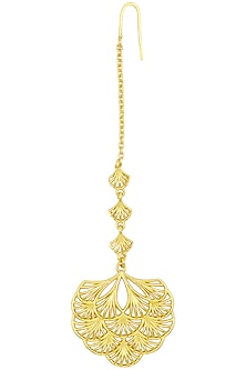 Gold Plated Multi-Layer Petal Maang Tikka