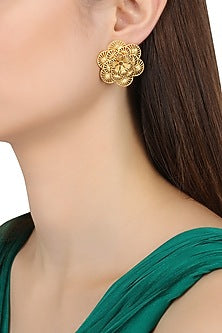 Gold Plated Flower Earrings