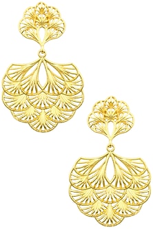 Gold Plated Multi-Layer Petal Earrings