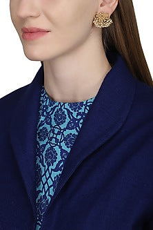 Gold Plated Pearl Bead Stud Earrings