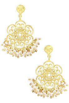 Gold Plated Pearl Earrings