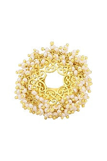 Gold Plated Pearl Beads Ring