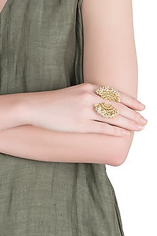 Gold Plated Pearl Beads Ring