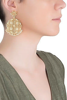 Gold Plated Round Earrings