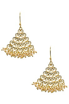 Gold Plated Jhumka Style Earrings