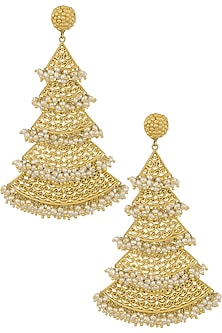 Gold Plated Filigree Cascading Earrings