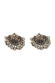 Black Rhodium Finish Stud Earrings