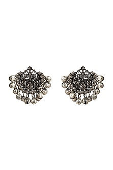 Black Rhodium Finish Stud Earrings