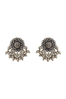 Black Rhodium Finish Forgotten Tales Stud Earrings