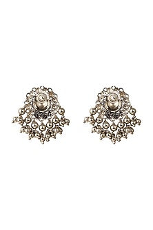 Black Rhodium Finish Forgotten Tales Stud Earrings