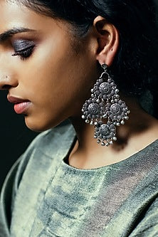 Black Rhodium Finish Jaded Tales Earrings