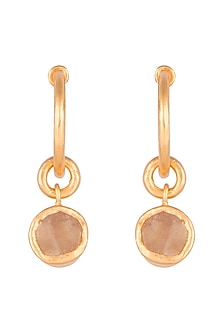 22Kt Gold Plated Citrine Earrings