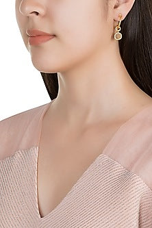22Kt Gold Plated Citrine Earrings