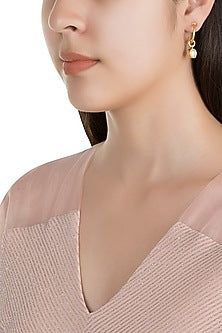 22Kt Gold Plated Baroque Pearl Earrings