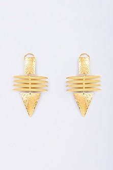 Gold Finish Dangler Earrings