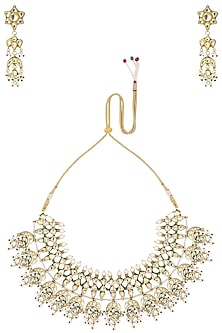 Gold Plated Kundan Polki Necklace Set