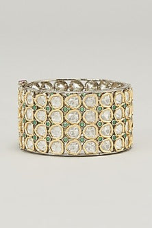 Two Tone Finish Kundan Polki Kada