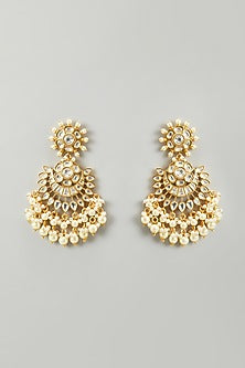 Gold Finish Kundan Polki & Beaded Choker Necklace Set