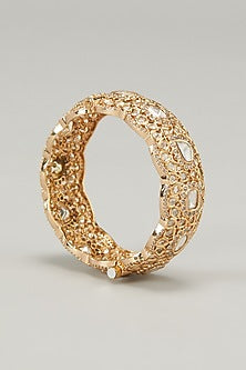 Gold Plated Kundan Polki Kada (Set of 1)