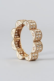 Gold Plated Kundan Polki Bracelet