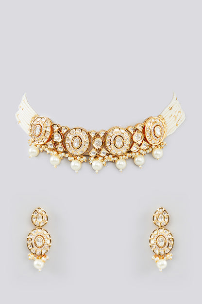 Nitya Pearl Kundan Choker Set