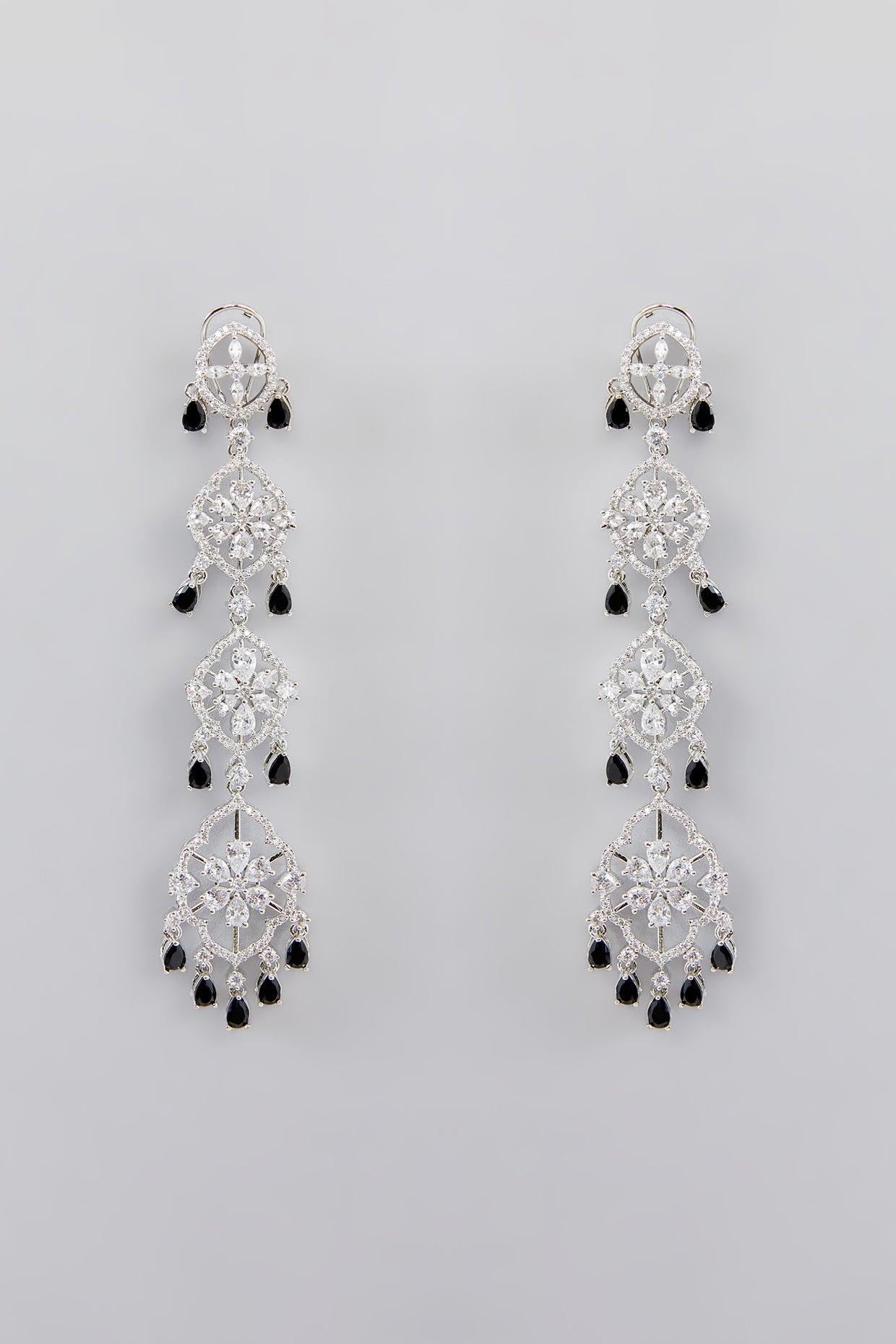 Ann Black Diamond Earrings