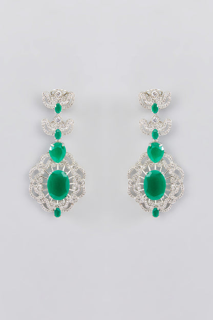 Neeru Big Diamond Necklace set