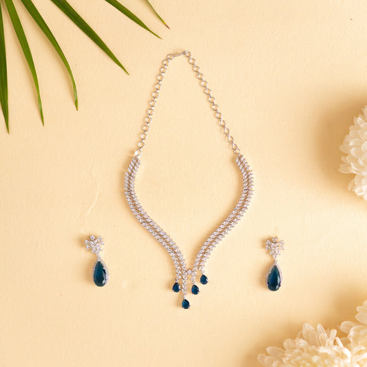 JESHNA SAPPHIRE DIAMOND NECKLACE SET