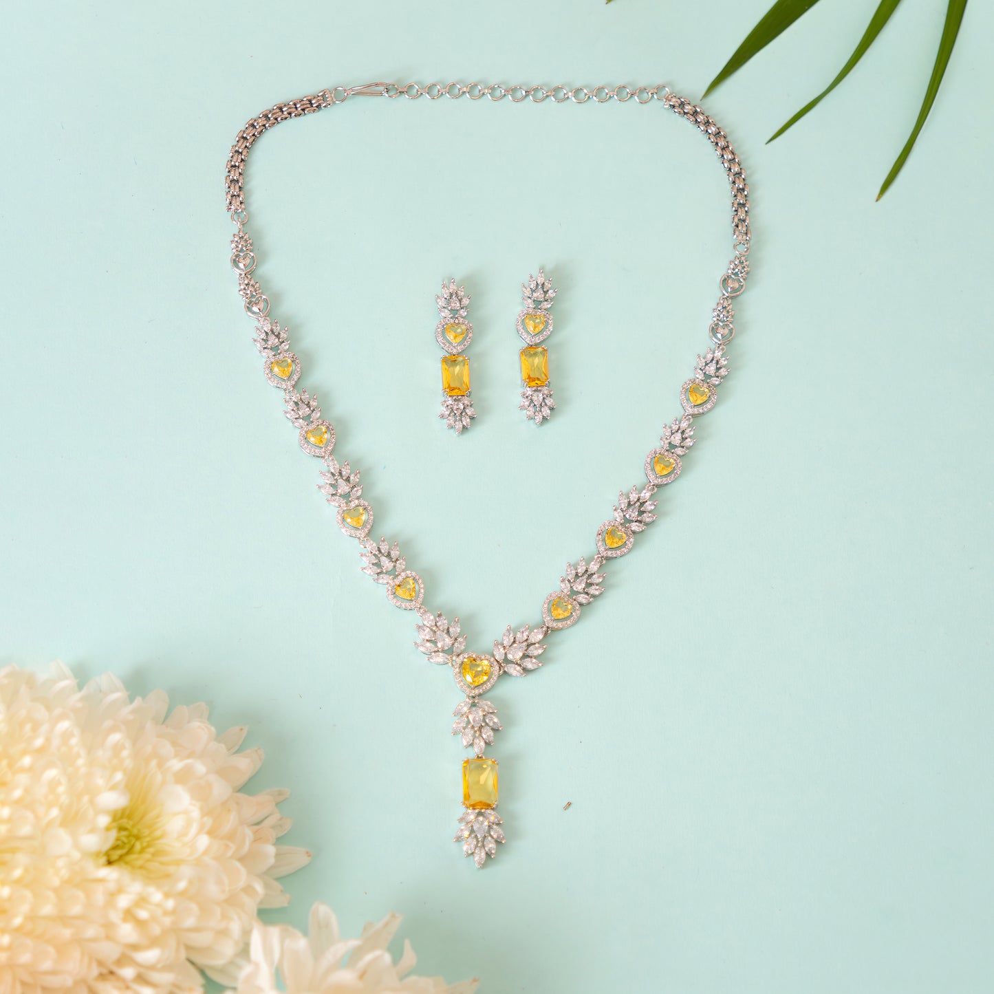 JAMMY TOPAZ DIAMOND NECKLACE SET